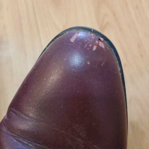 Franco Sarto Leather Ankle Boots Maroon Size 8 - Picture 5 of 9